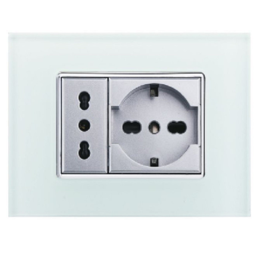 foto del prodotto trade shop traesio placca cristal 3m 4m 6m verde biancastro effetto vetro compatibile con axolute 3 fori 