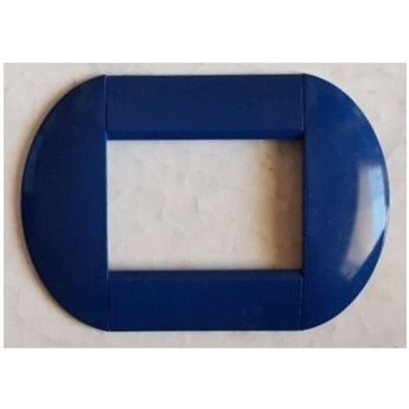 foto del prodotto trade shop traesio placca placche placchette compatibili living international light bombate bticino blu scuro 7 fori 