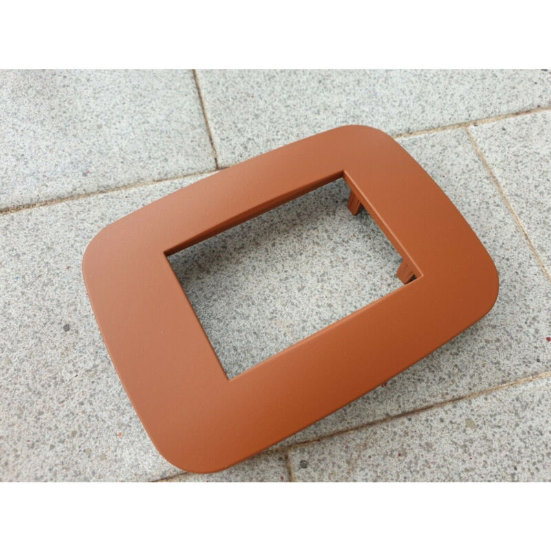foto del prodotto trade shop traesio placca placchetta placchette compatibili per serie axolute bticino colorate fori cotto 3 fori 