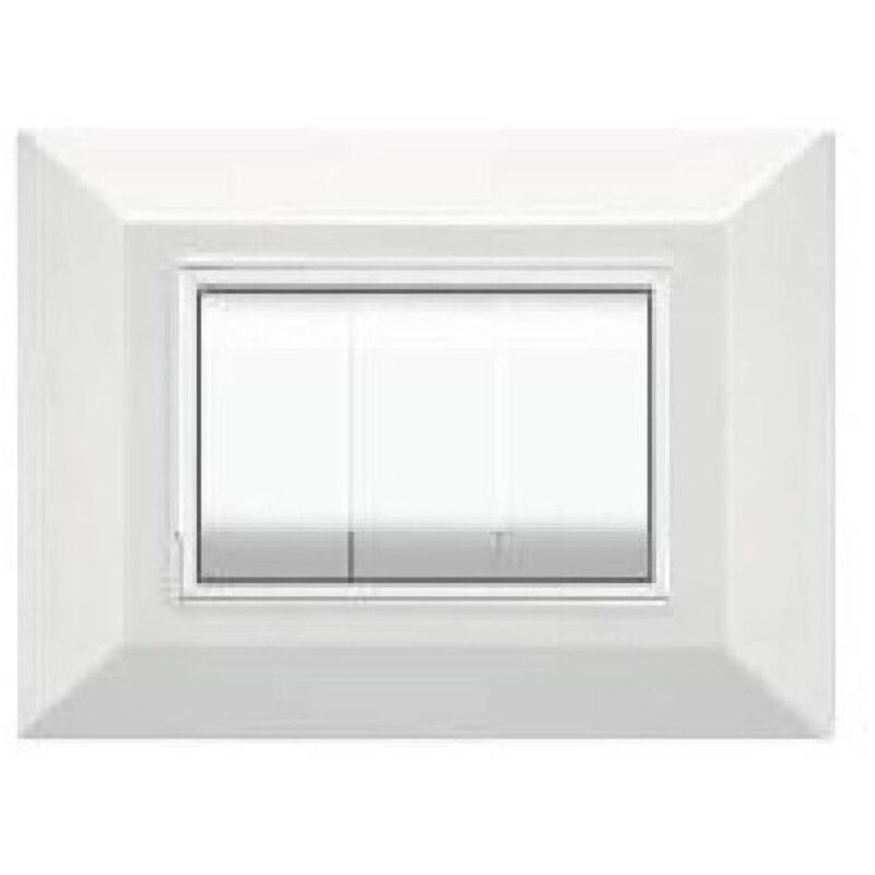 foto del prodotto trade shop traesio placca placchetta placchette compatibili per serie axolute bticino colorate sq bianco 4 fori 