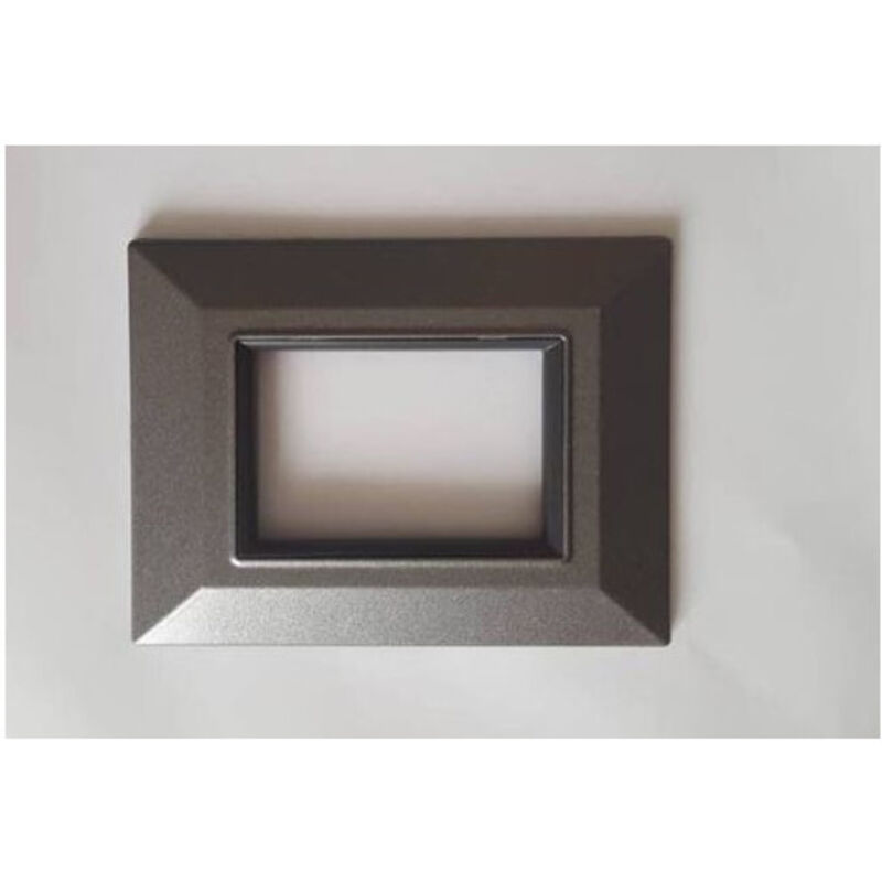 foto del prodotto trade shop traesio placca placchetta placchette compatibili per serie axolute bticino colorate sq cromo satinato 4 fori 