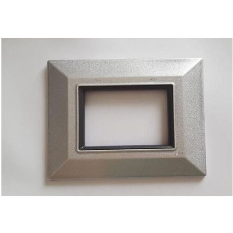 foto del prodotto trade shop traesio - placca placchetta placchette compatibili per serie axolute bticino colorate sq - grigio -3 fori -