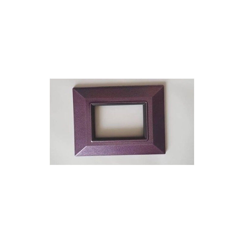 foto del prodotto trade shop traesio placca placchetta placchette compatibili per serie axolute bticino colorate sq viola metallizzato 4 fori 