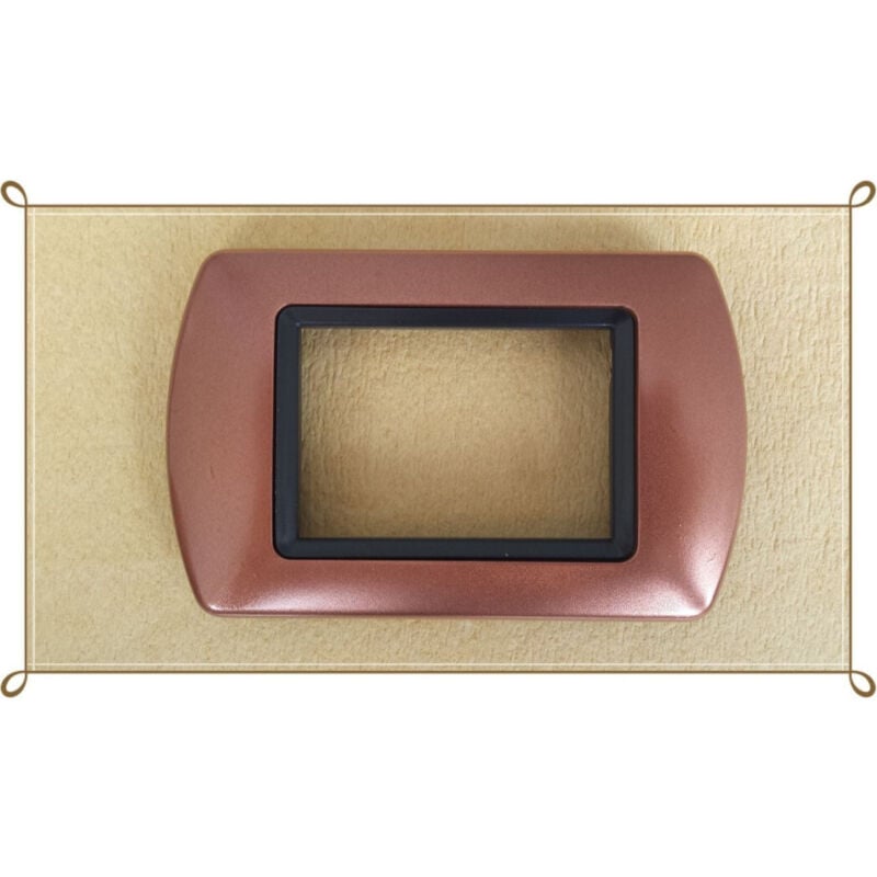 foto del prodotto trade shop traesio placchette placche in abs compatibili per serie living international placca rame 7 fori 