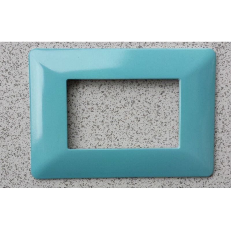 immagine 0 del prodotto trade shop traesio placchette placche in abs per serie matix bticino compatibile 3 4 6 moduli color azzurro 6 fori 
