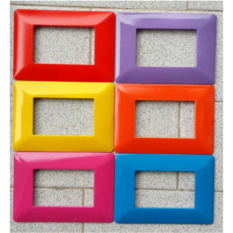 foto del prodotto trade shop traesio placchette placche in abs per serie matix bticino compatibile 3 4 6 moduli color rame 3 fori 