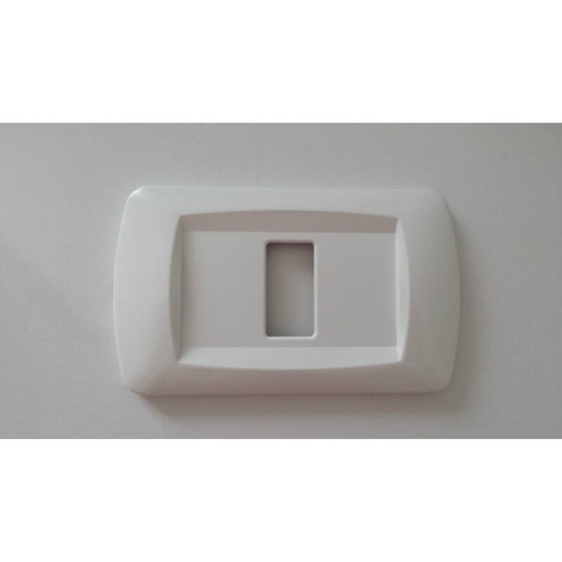 foto del prodotto trade shop traesio placchette placche in abs serie magic bticino compatibili placca copriprese fori bianco 1 foro 