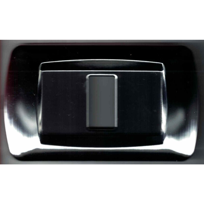 foto del prodotto trade shop traesio - placchette placche in abs serie magic bticino compatibili placca copriprese fori - cromo -1 foro -