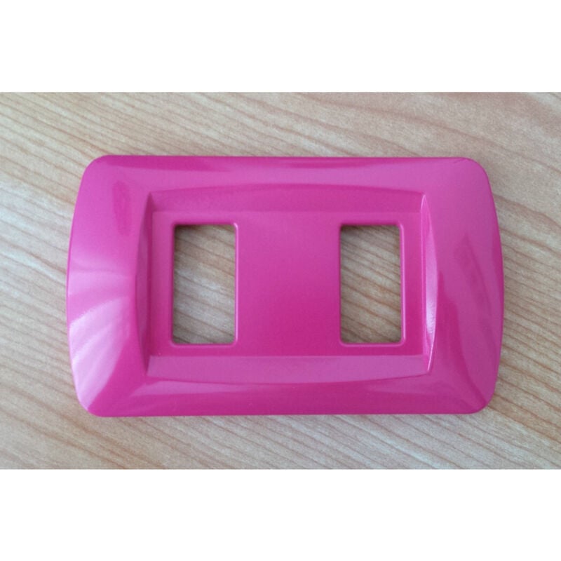 foto del prodotto trade shop traesio placchette placche in abs serie magic bticino compatibili placca copriprese fori fucsia 1 foro 