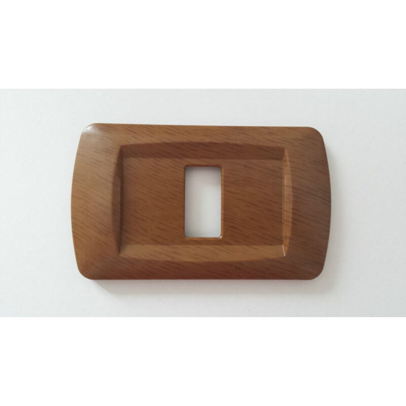 foto del prodotto trade shop traesio placchette placche in abs serie magic bticino compatibili placca copriprese fori legno chiaro 2 fori 