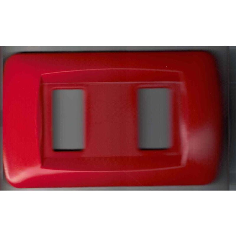 foto del prodotto trade shop traesio placchette placche in abs serie magic bticino compatibili placca copriprese fori rosso 1 foro 