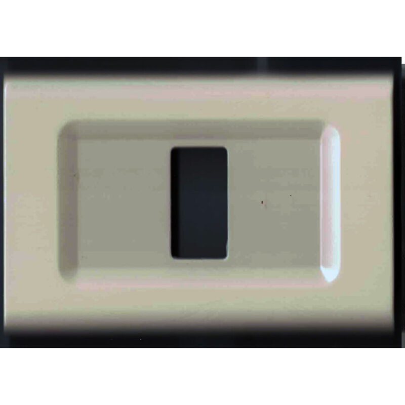 foto del prodotto trade shop traesio placchette placche in abs serie magic elite bticino compatibili color copriprese bianco opaco 2 fori 