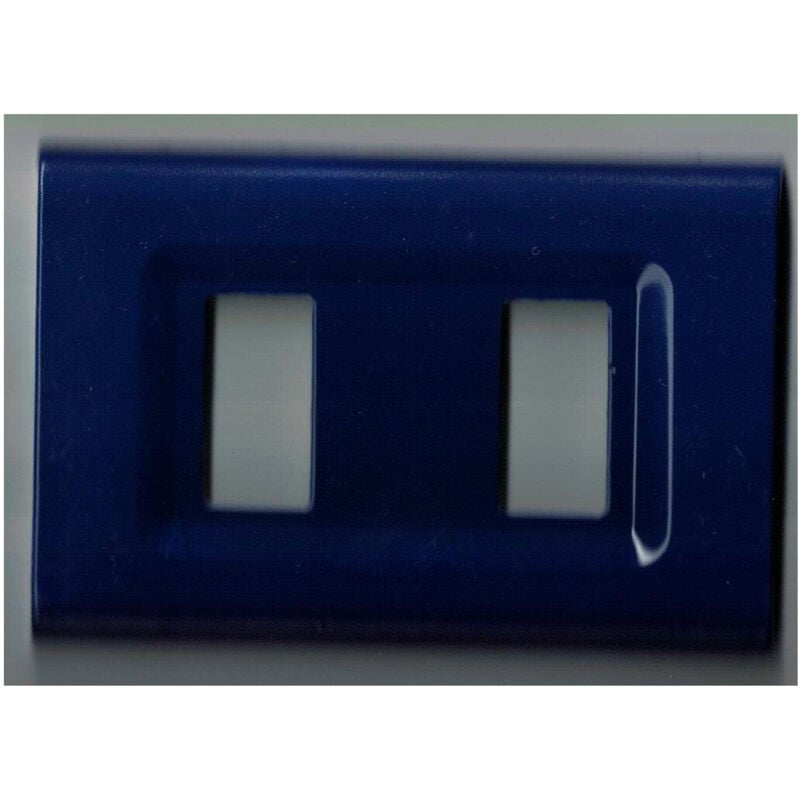 foto del prodotto trade shop traesio placchette placche in abs serie magic elite bticino compatibili color copriprese blu 4 fori 