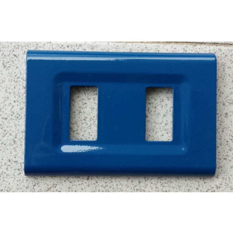foto del prodotto trade shop traesio placchette placche in abs serie magic elite bticino compatibili color copriprese blu cielo 5 fori 