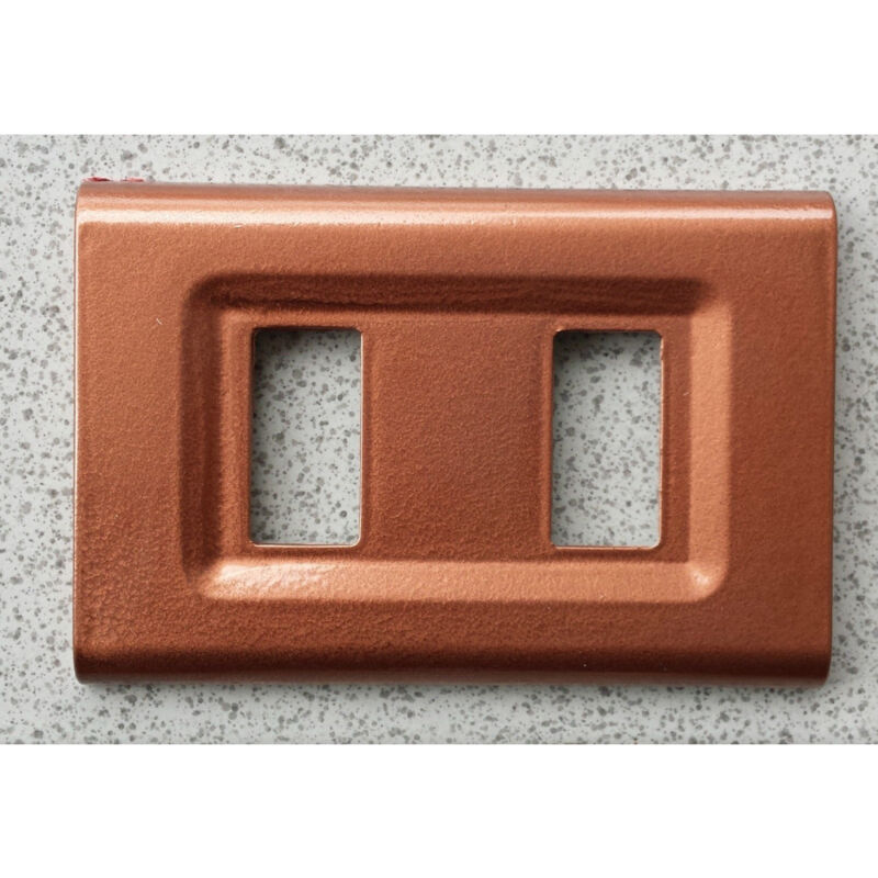 foto del prodotto trade shop traesio placchette placche in abs serie magic elite bticino compatibili color copriprese rame 3 fori 
