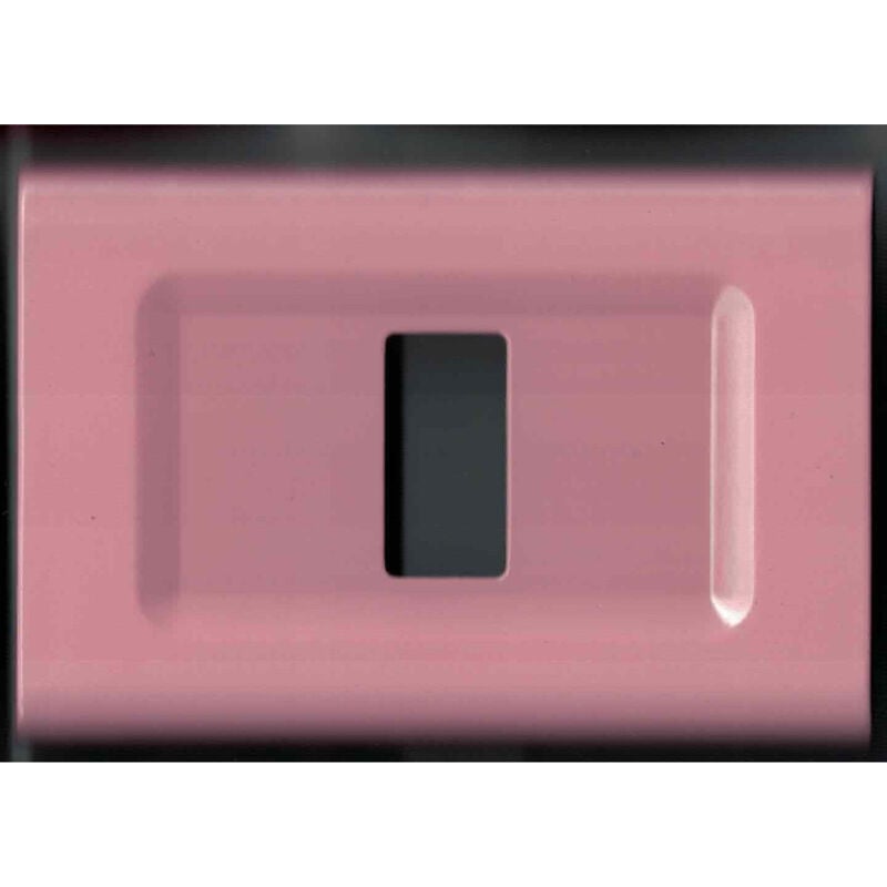 foto del prodotto trade shop traesio - placchette placche in abs serie magic elite bticino compatibili color copriprese - rosa -3 fori -