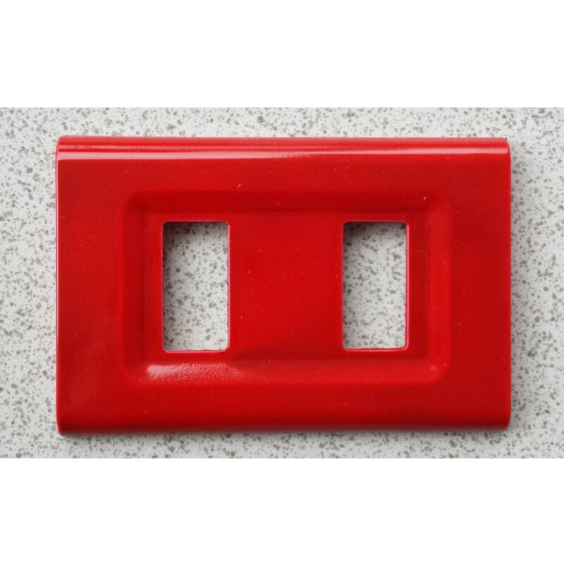 foto del prodotto trade shop traesio placchette placche in abs serie magic elite bticino compatibili color copriprese rosso 2 fori 