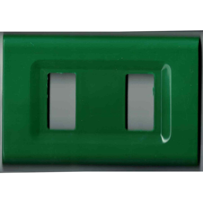 foto del prodotto trade shop traesio placchette placche in abs serie magic elite bticino compatibili color copriprese verde 3 fori 