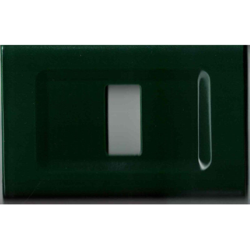 foto del prodotto trade shop traesio placchette placche in abs serie magic elite bticino compatibili color copriprese verde scuro 4 fori 