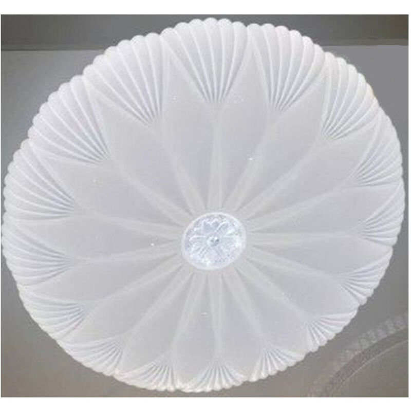 foto del prodotto trade shop traesio plafoniera 40cm con cristallo centrale glitter led 50w a soffitto luce 6500k 70973 