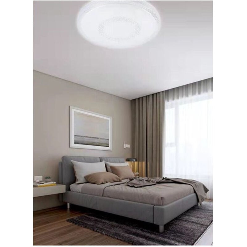 foto del prodotto trade shop traesio plafoniera a soffitto 60w 4800lm design tondo luce fredda 6500k ip20 fst 50a68226 