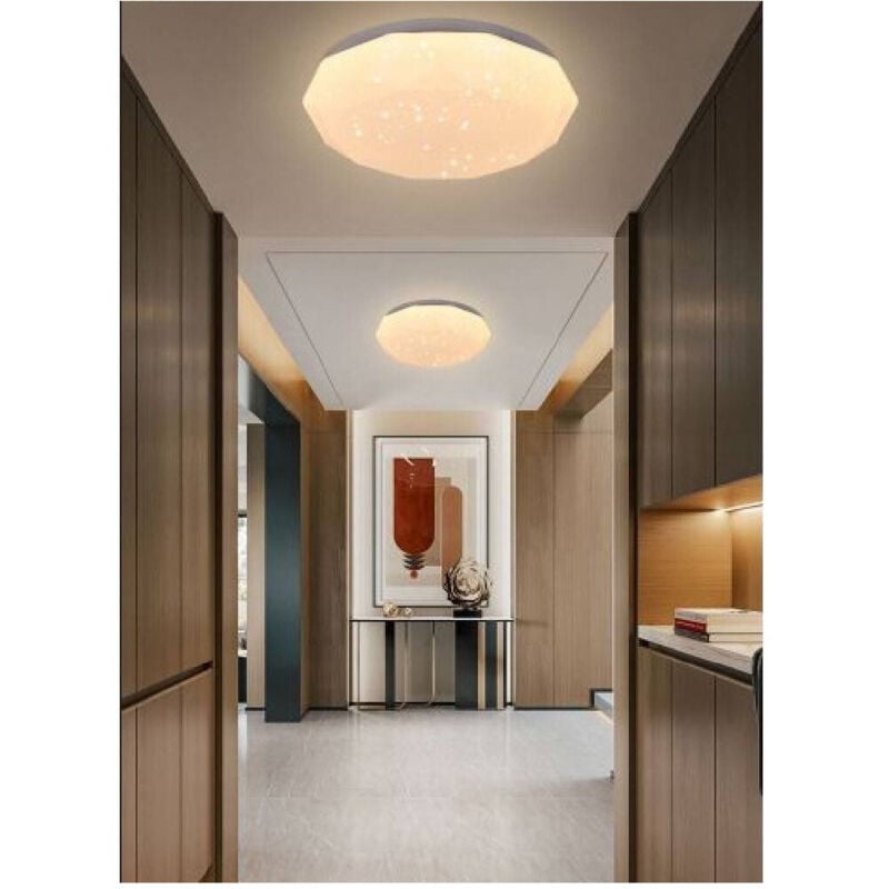 foto del prodotto trade shop traesio plafoniera da soffitto 18 w lampadario lampada luce fredda naturale calda bianco caldo 