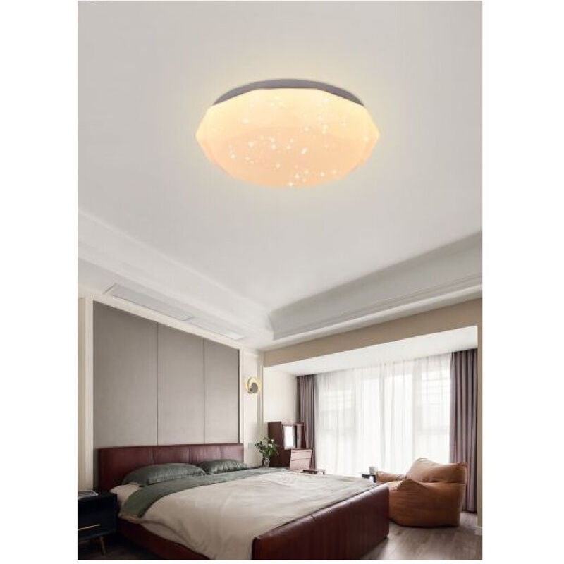 foto del prodotto trade shop traesio plafoniera da soffitto 24 w lampadario lampada luce naturale fredda calda bianco caldo 