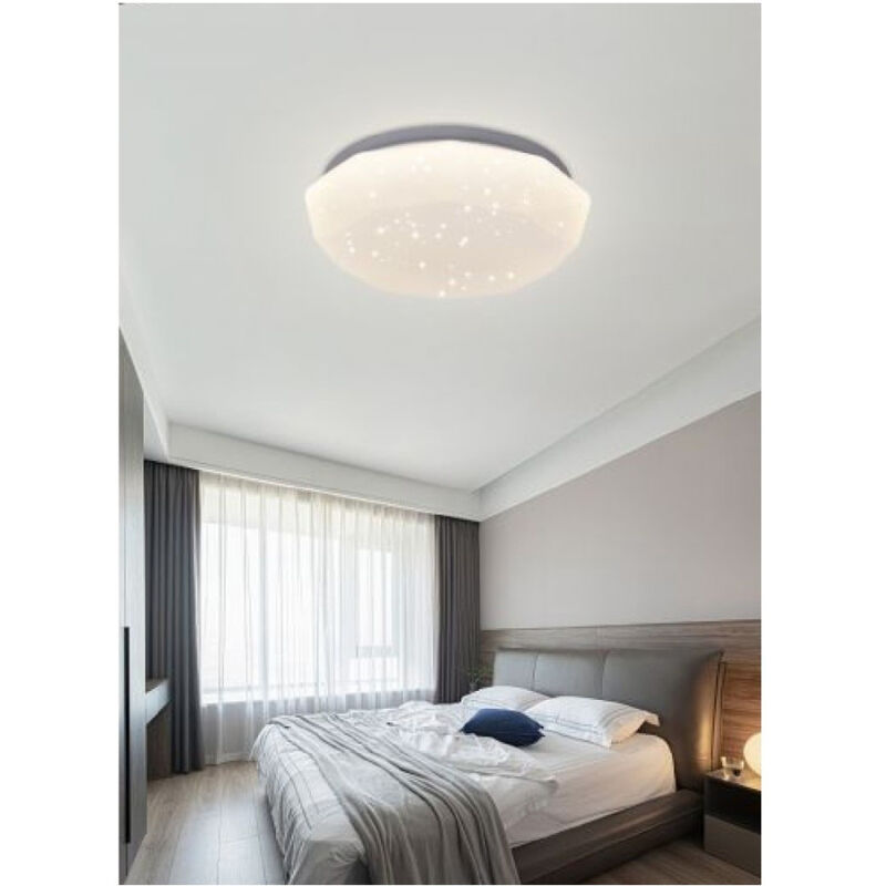 foto del prodotto trade shop traesio plafoniera da soffitto 24 w lampadario lampada luce naturale fredda calda bianco naturale 