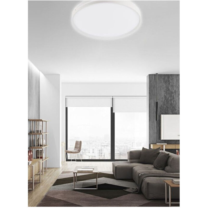 foto del prodotto trade shop traesio plafoniera da soffitto 45 watt cerchio per interno luce fredda fst 40a82518 40cm 
