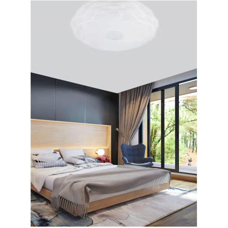 foto del prodotto trade shop traesio plafoniera da soffitto 45w design a roccia tagliata luce fredda 6500k fst 40a24369 
