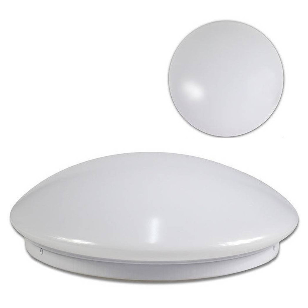 foto del prodotto trade shop traesio plafoniera da soffitto bianca 12 watt 24 led small luce 3000k 4000k 6500k c 01 s bianco caldo 