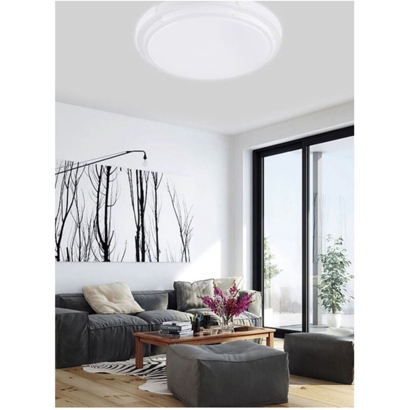 foto del prodotto trade shop traesio plafoniera da soffitto interno 45 w rotondo sporgente luce fredda fst 40a62939 40cm 