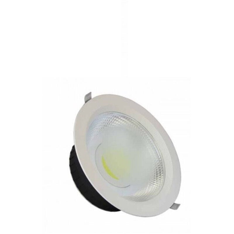 foto del prodotto trade shop traesio plafoniera faretto cob led da incasso da 30w luce bianco freddo caldo bianco caldo 