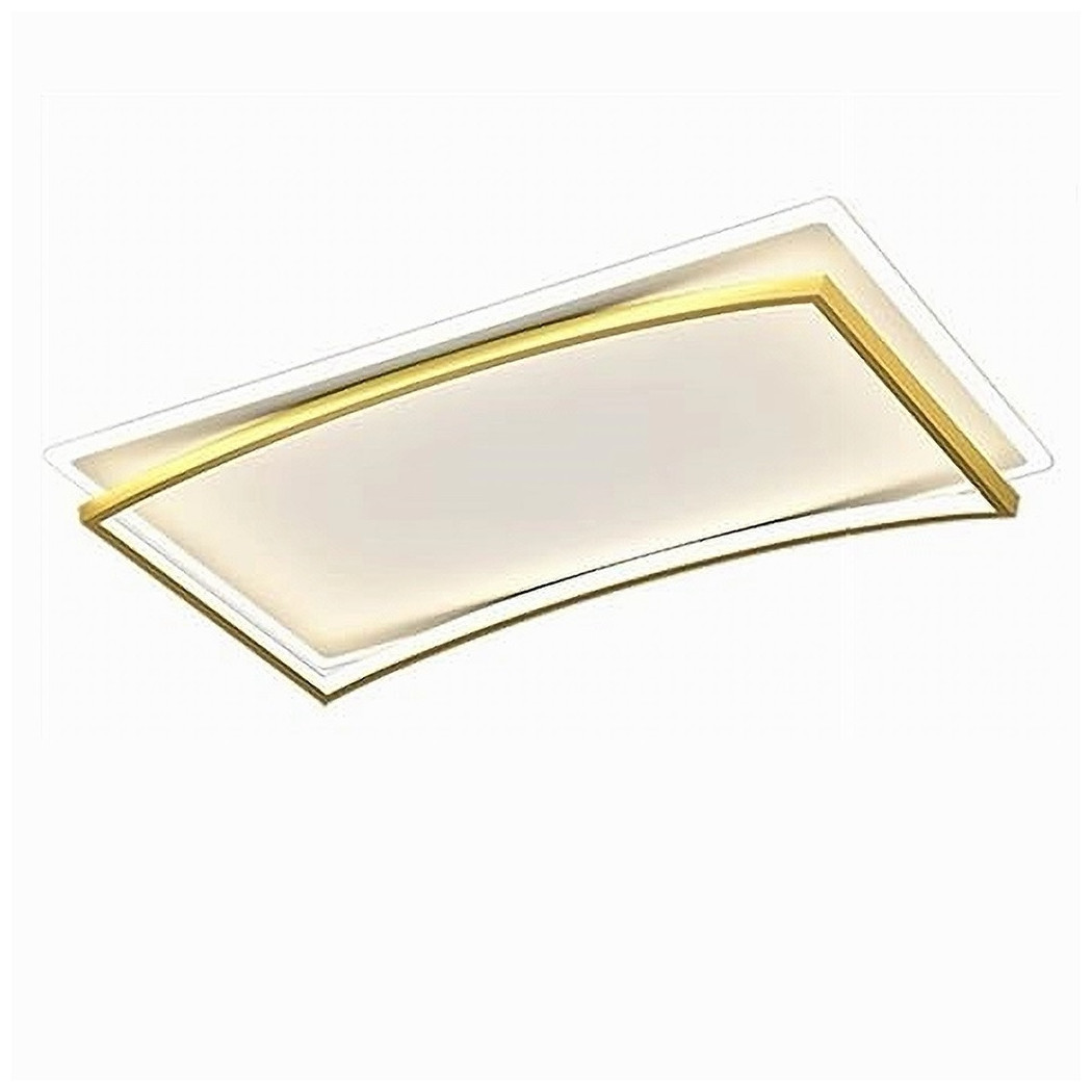 foto del prodotto trade shop traesio plafoniera led 108w rettangolare bianco oro moderno da soffitto luce fredda 71547 