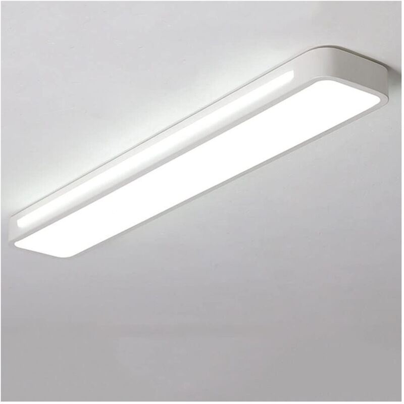 foto del prodotto trade shop traesio plafoniera led 16w moderno bianco soffitto rettangolare striscia luce 6500k 50187 
