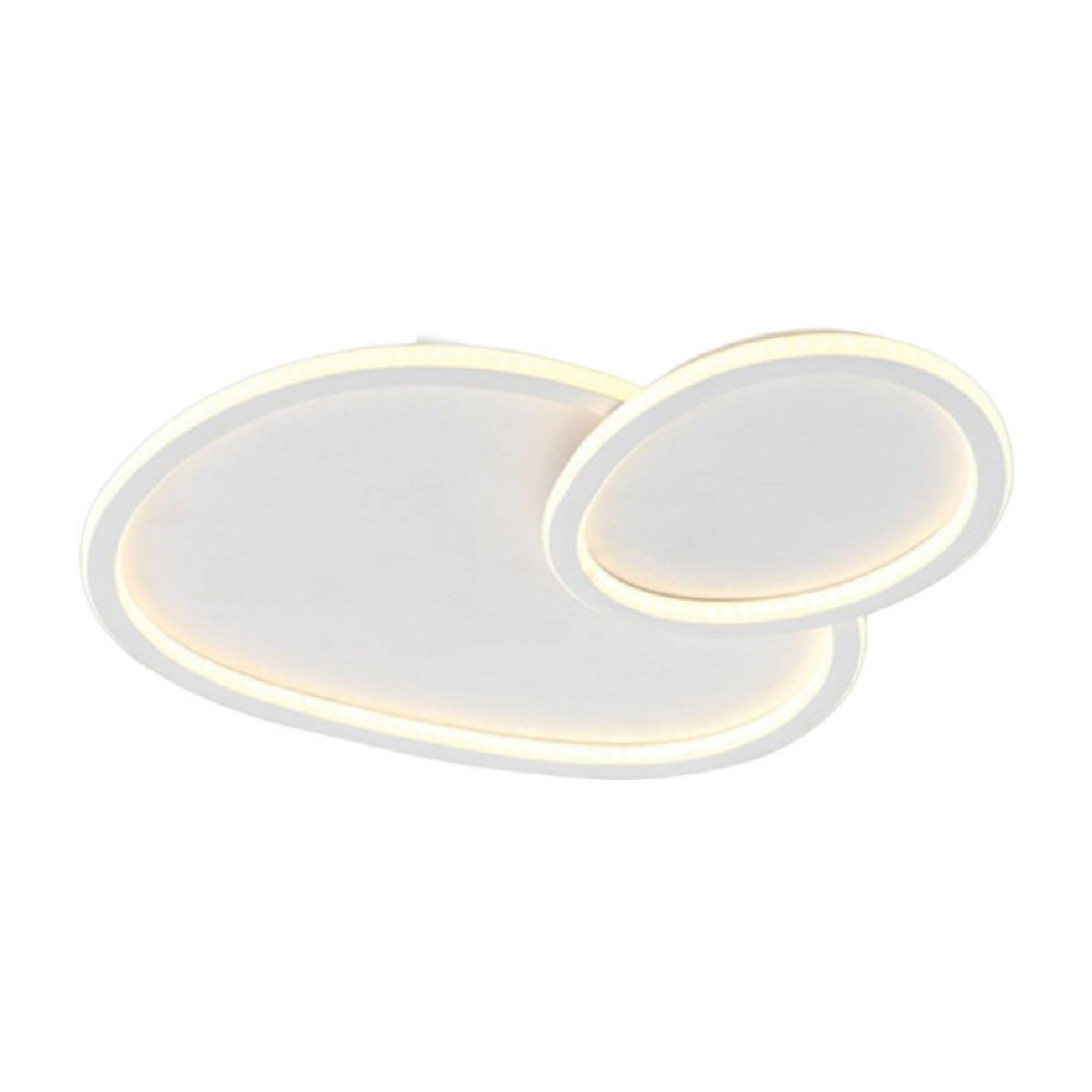 foto del prodotto trade shop traesio plafoniera led 2 ovali a tripla colorazione luce 45 w lampada soffitto pn 25 3c 