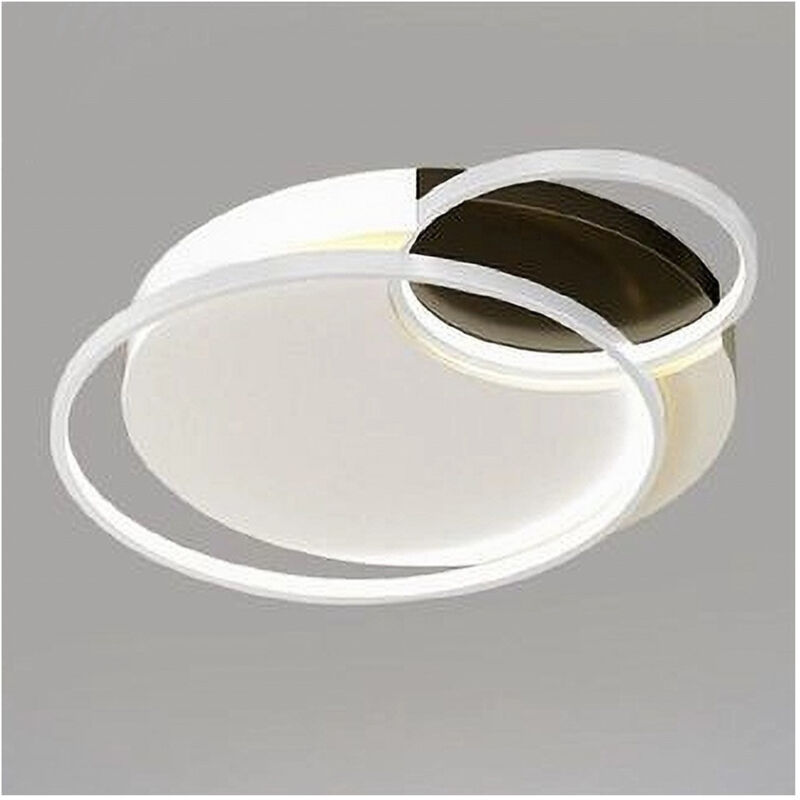 foto del prodotto trade shop traesio plafoniera led 30 w 3 cerchi bianco nero lampadario a soffitto luce fredda 70807 