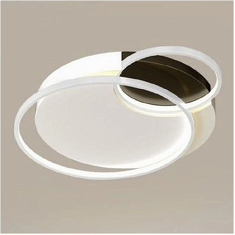 foto del prodotto trade shop traesio plafoniera led 30 w 3 cerchi bianco nero lampadario soffitto luce naturale 70791 