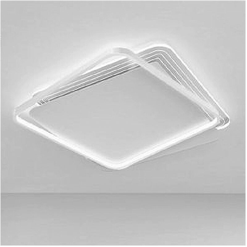 foto del prodotto trade shop traesio plafoniera led 35w quadrata bianco lampadario soffitto moderno luce fredda 70708 
