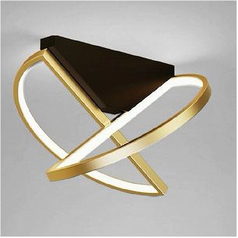 foto del prodotto trade shop traesio plafoniera led 44 watt oro lampadario soffitto design moderno luce fredda 50438 