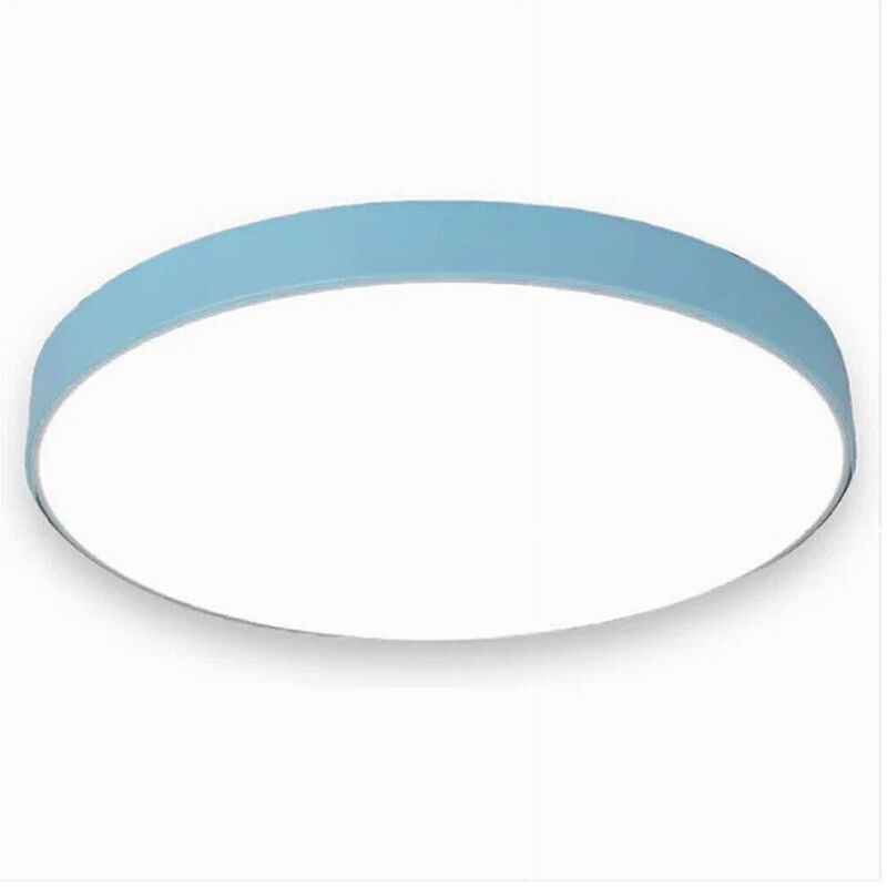 foto del prodotto trade shop traesio - plafoniera led 70w rotonda lampada soffitto blu/celeste lampadario luce fredda 02638 -