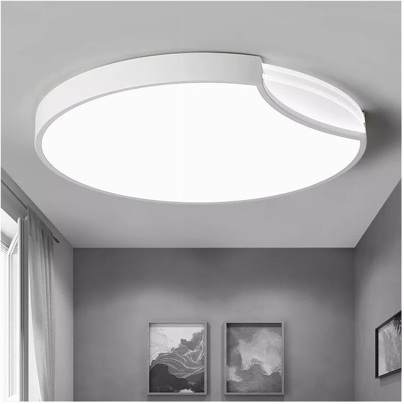 foto del prodotto trade shop traesio plafoniera led cerchio 34 w soffitto circolare bianco moderno luce fredda 50149 
