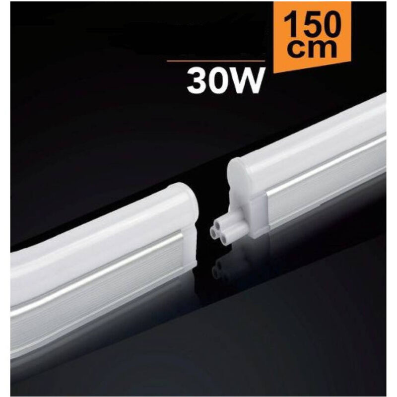foto del prodotto trade shop traesio plafoniera led neon sottopensile opaco vari toni luce 30 watt 150 cm bianco freddo 