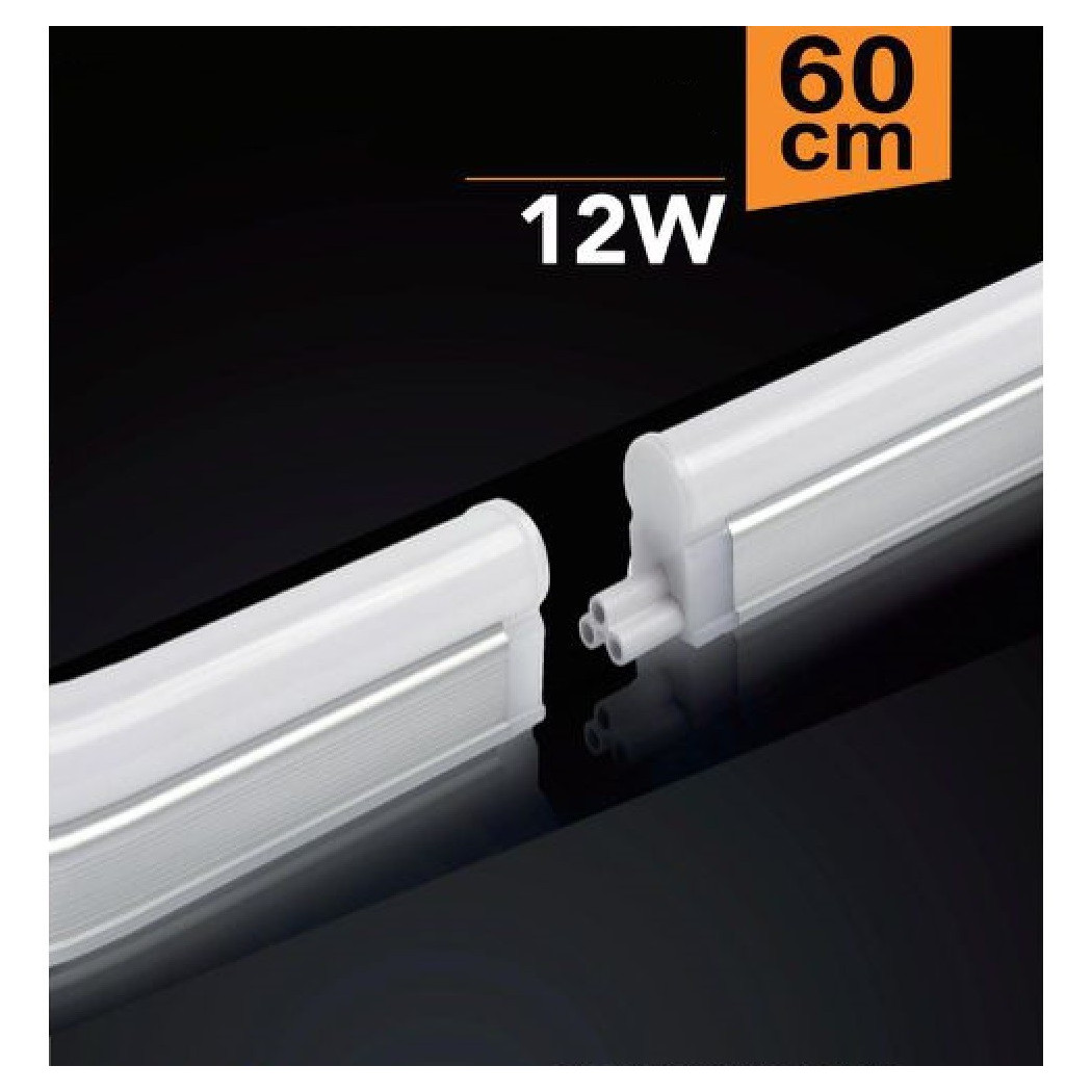 foto del prodotto trade shop traesio plafoniera led neon t5 sottopensile opaco vari toni luce 12 watt 60cm bianco freddo 