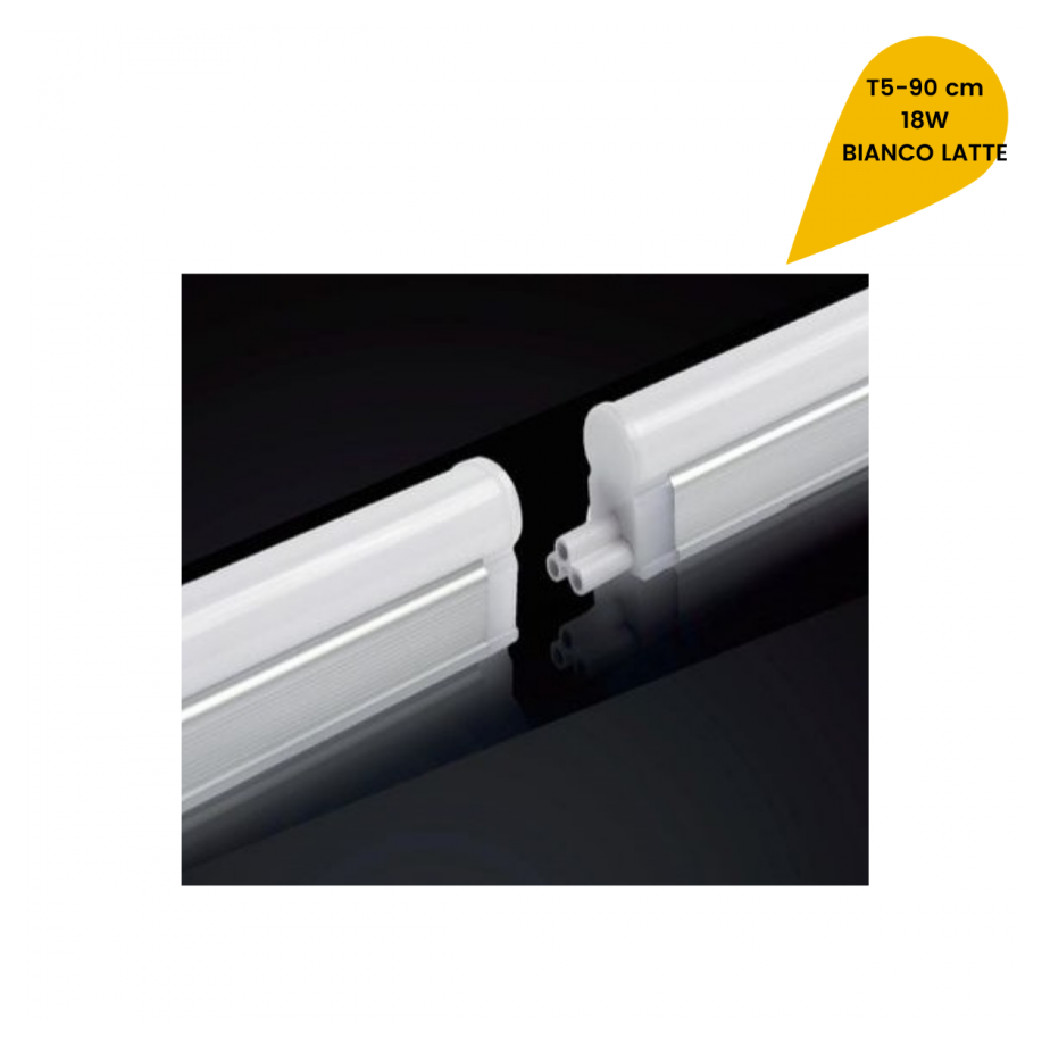 foto del prodotto trade shop traesio plafoniera led neon t5 sottopensile opaco vari toni luce 18 watt 90cm bianco caldo 