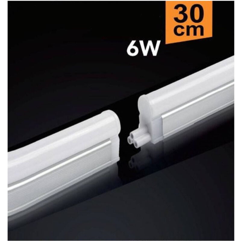 foto del prodotto trade shop traesio plafoniera led neon t5 sottopensile reglette opaco vari toni luce 6 w 30cm t5 6w bianco freddo 
