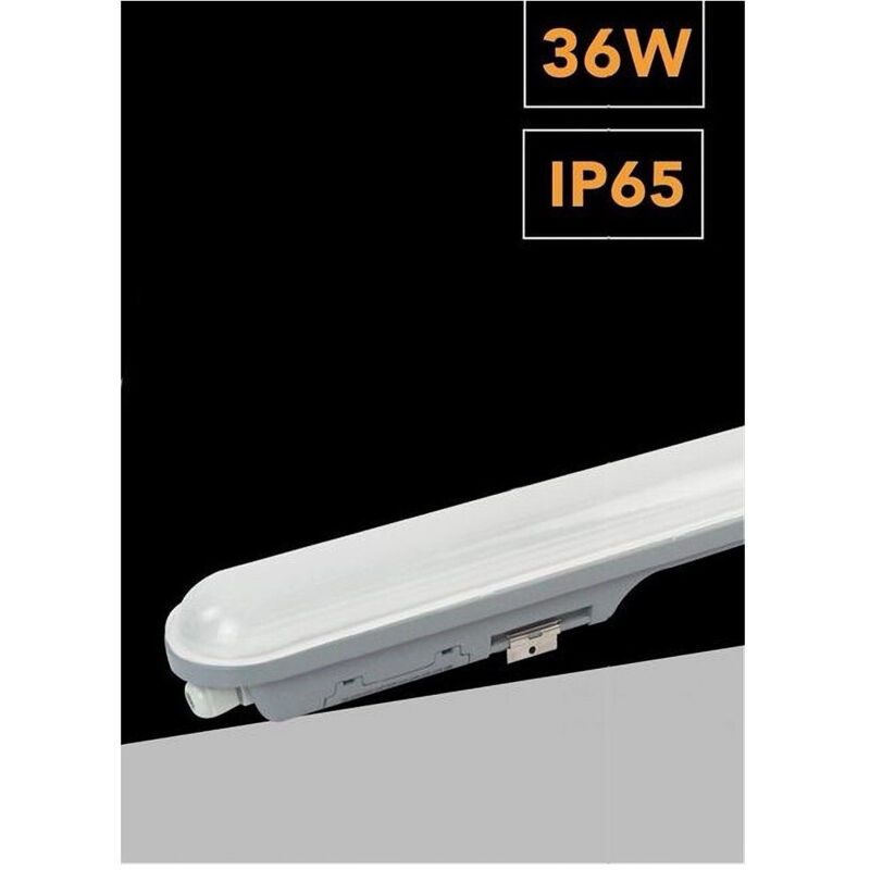 foto del prodotto trade shop traesio plafoniera led per esterno neon tubo 36w 120cm impermeabile ip65 luce 6500k lg 12 