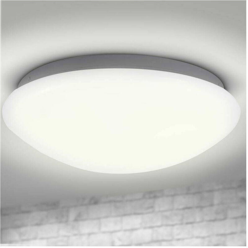 foto del prodotto trade shop traesio - plafoniera led rotonda 12 w luce bianca 4000k naturale lampada soffitto 29,5 cm -