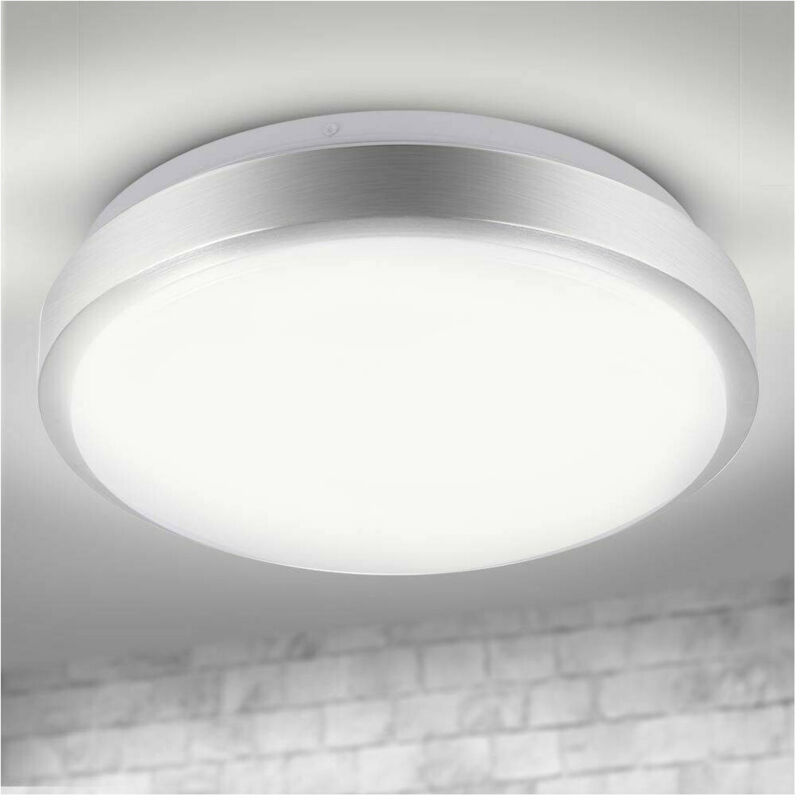 foto del prodotto trade shop traesio plafoniera led rotonda 12w luce bianca 4000k naturale lampada soffitto 29,5cm 