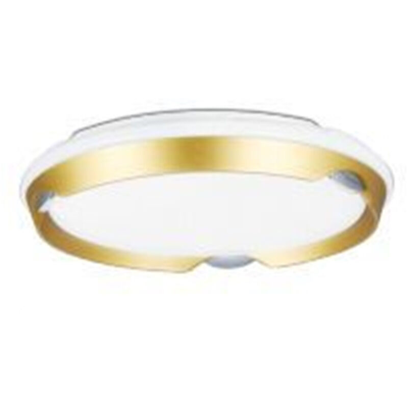 foto del prodotto trade shop traesio plafoniera led rotonda da soffitto cerchio oro bianco 60w luce fredda 6500k 69730 